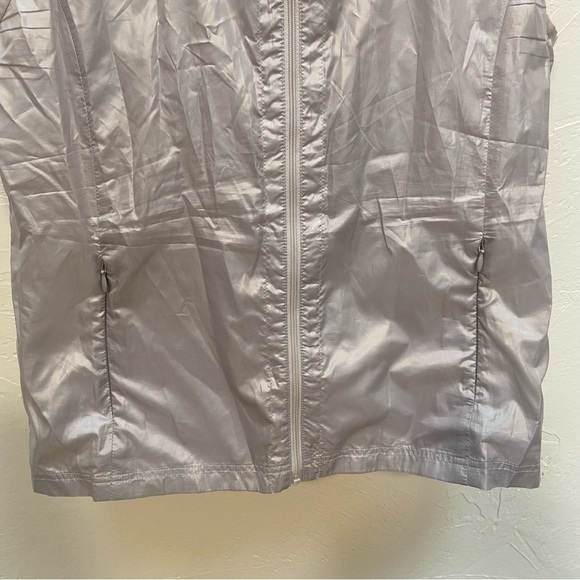 BEAN POLE GOLF SILVER METALLIC LIGHTWEIGHT HOODED GOLF TENNIS SLEEVELESS VEST - Picture 4 of 16